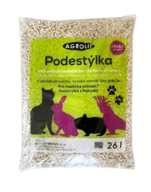 Podestýlka Agrolit dřevěná lisovaná 26 litrů